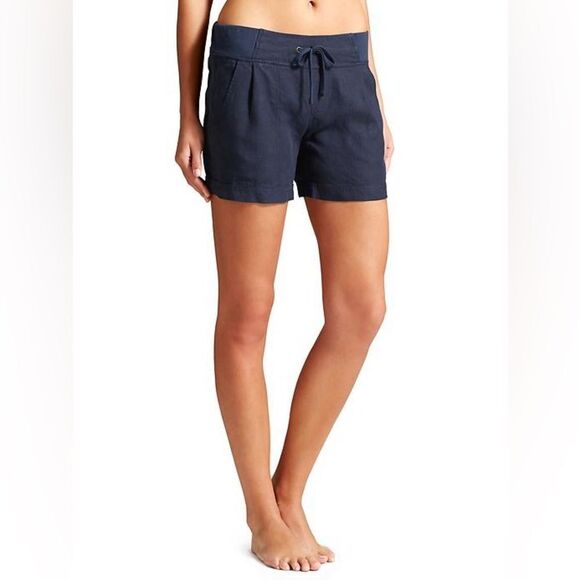 GAP Navy Blue Linen Pull on Shorts size M - Picture 1 of 5
